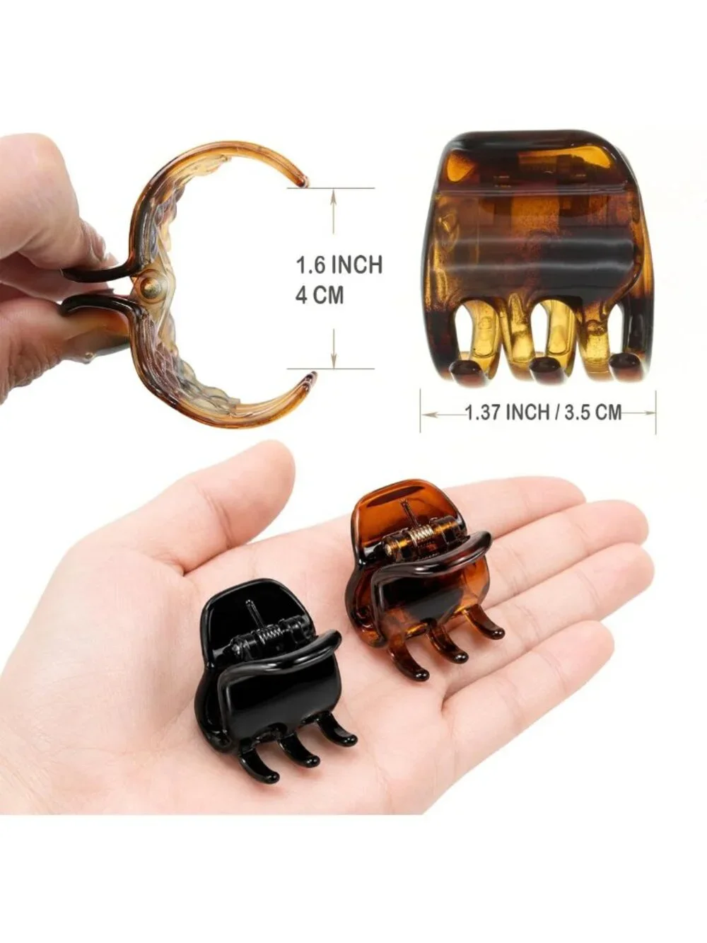 4 Pack Medium Nonslip Claw Clips - Hair Jaw Accessories for Easy Updos & Makeup